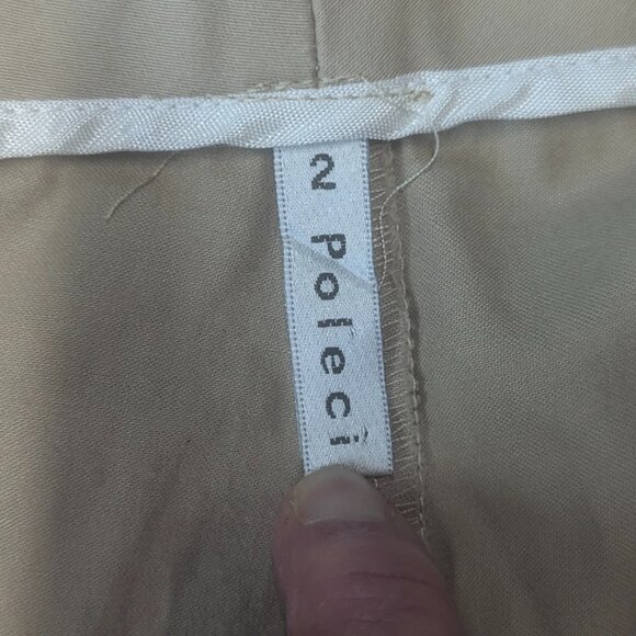 Poleci Size 2 Khaki Silk and Cotton Pants - Picture 13 of 16